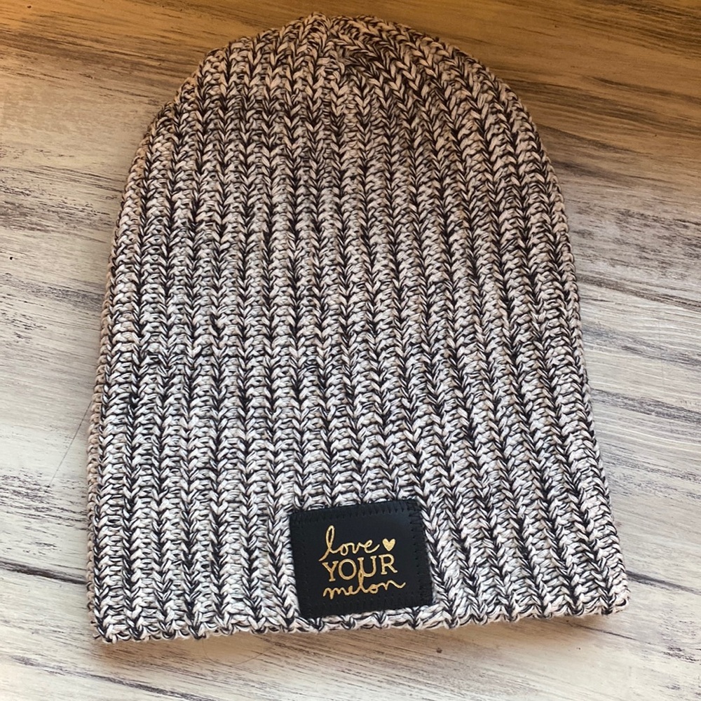 Black Speckled Love Your Melon Beanie
